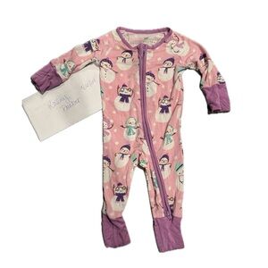 Little Sleepies Snowman Zippy Christmas | Newborn